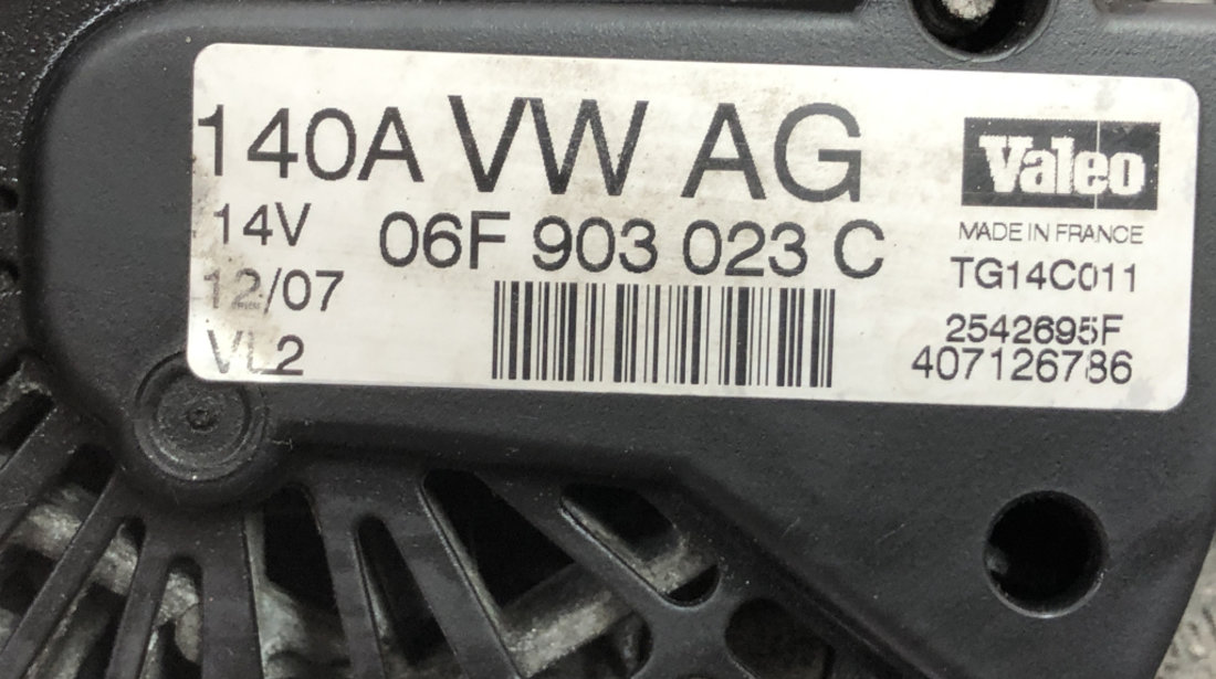 Alternator Audi A3 2.0TDI , BMM S-Line , Automat sedan 2008 (06F903023C)