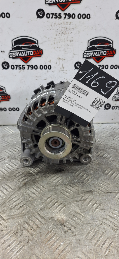 Alternator BMW Seria 3 LCI (2008-2011) [E90] 2.0 Motorina 2010, 7802261 / 180A