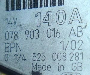 Alternator Cod 078903016ab Audi A4 B6 2 4 Benzina Amm 163 De Cai