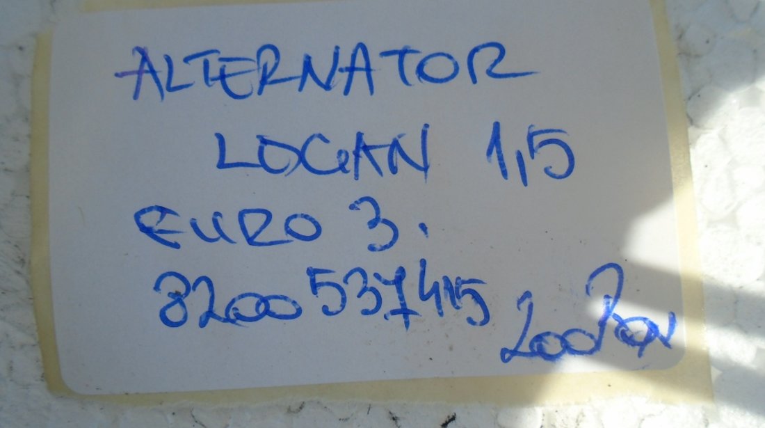 Alternator dacia logan 1.5 euro3 cod 820053745