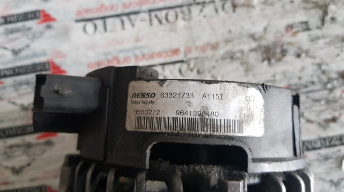 Alternator Denso original 70A Peugeot 1007 1.6i 16v 109cp 9641398480