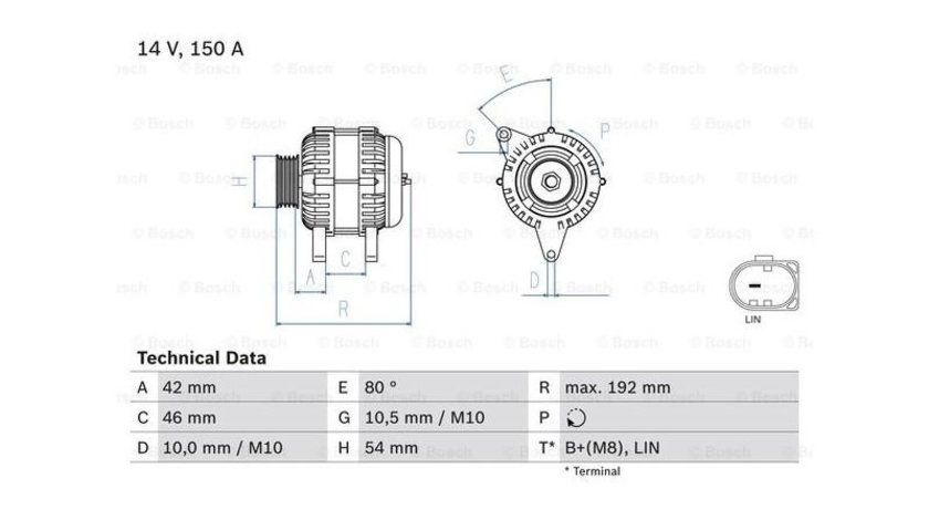 Alternator Ford GRAND C-MAX (DXA/CB7, DXA/CEU) 2010-2016 #2 1704769