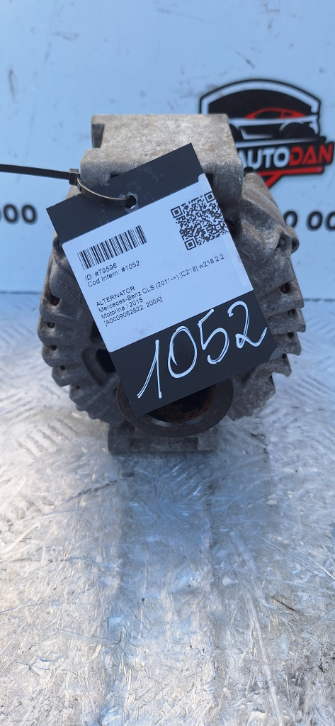 Alternator Mercedes-Benz CLS (2011->) [C218] w218 2.2 Motorina 2015, A0009062822 / 200A