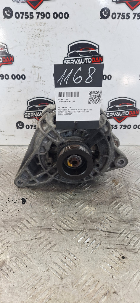 Alternator Mercedes-Benz GLA-Class (2013->) [X156] 2.2 Motorina 2016, A0009063322