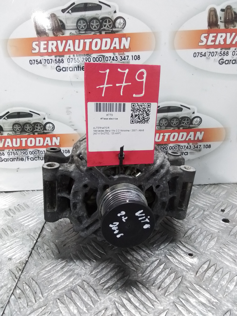 Alternator Mercedes-Benz Vito (2009->) [w639] 2.2 Motorina 2007, A0141542702 / 120 AMP