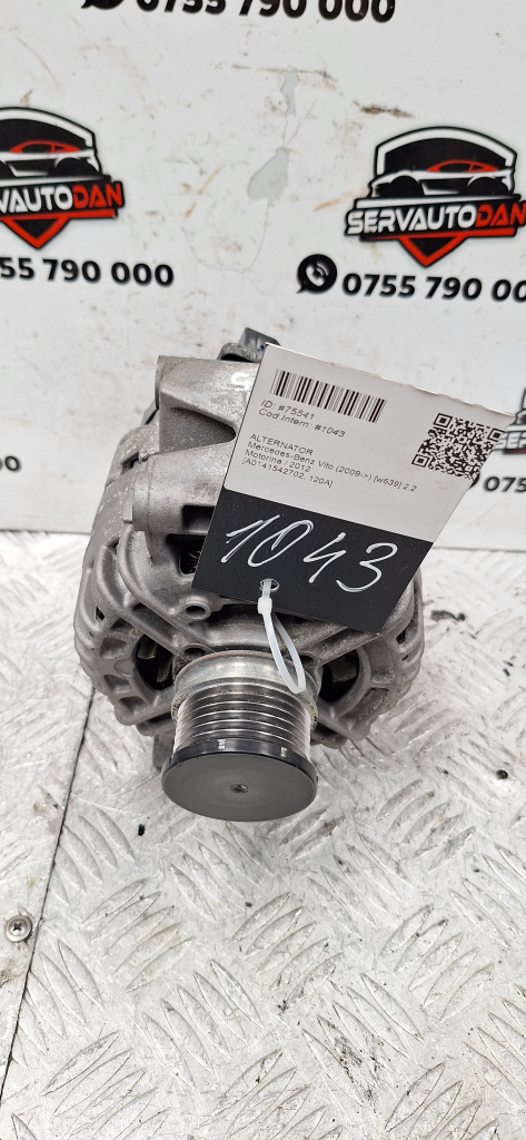 Alternator Mercedes-Benz Vito (2009->) [w639] 2.2 Motorina 2012, A0141542702 / 120A