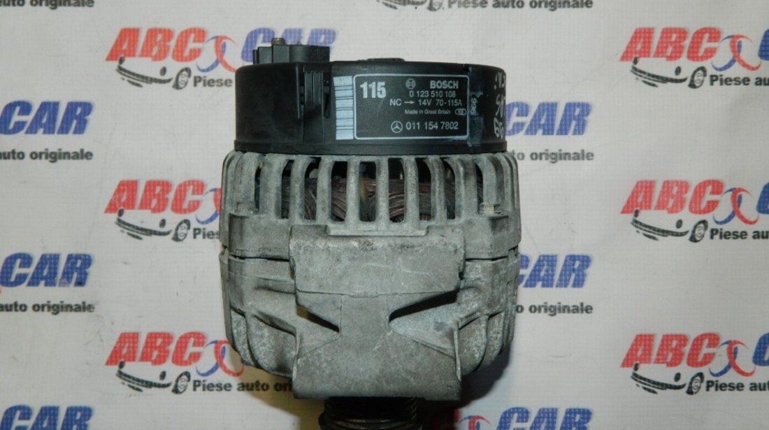 Alternator Mercedes C-Class W202 2.2 CDI 14V 115A cod: 0123510108 / 0111547802 model 1996