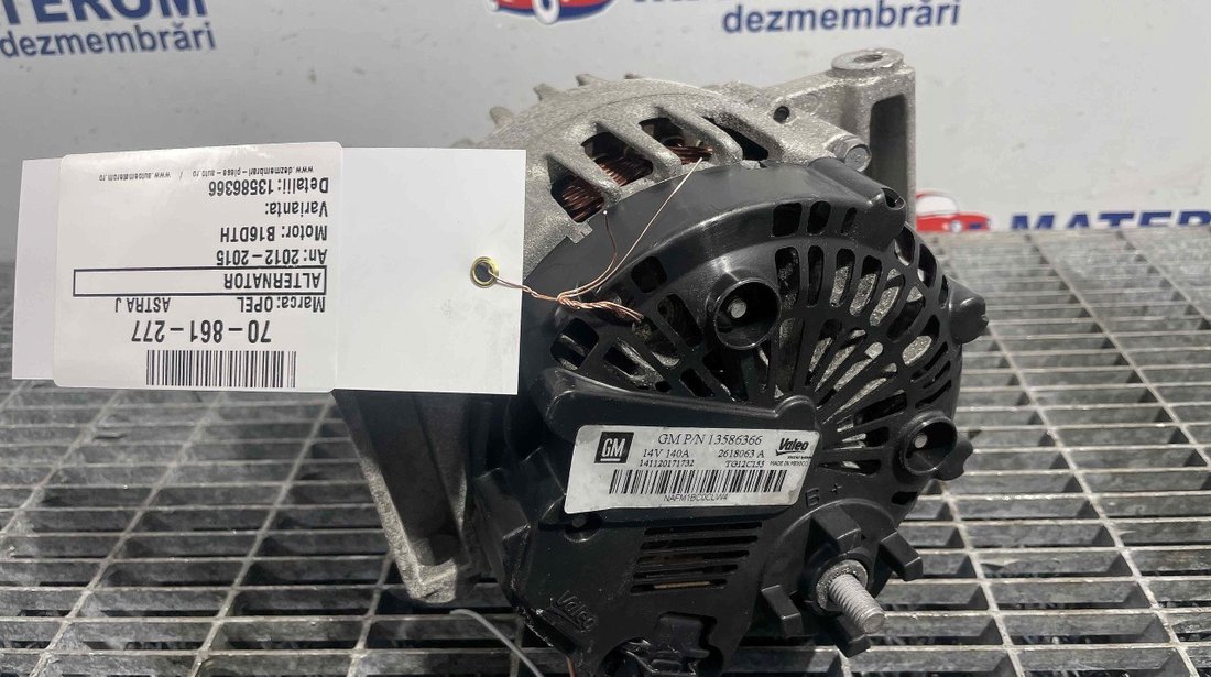 ALTERNATOR OPEL ASTRA J ASTRA J B16DTH - (2012 2015)