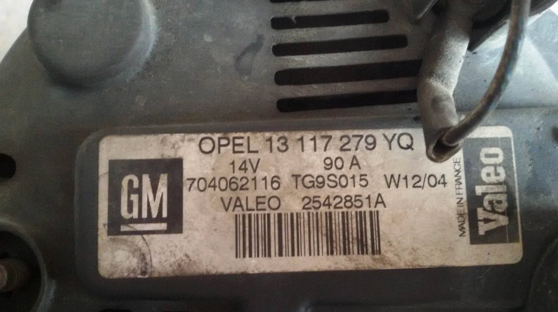 Alternator opel corsa c 1.3 cdti 13117279yq