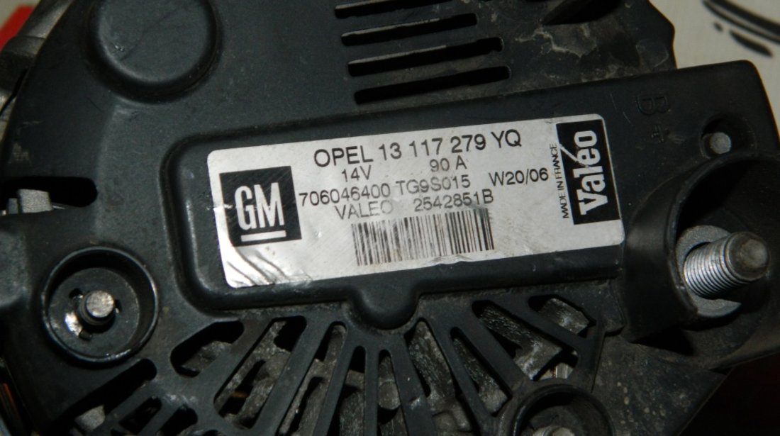 Alternator Opel Corsa C 1.3 CDTI 14V 90A cod: 13117279YQ