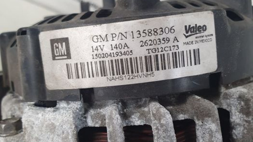 Alternator Opel Zafira C 2.0 cdti A20DT 13588306 Valeo