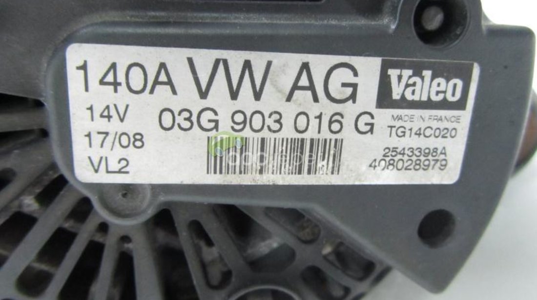 Alternator Origianal Audi / VW Original cod 03G903016G 14V -140Ah 2.0 Tdi