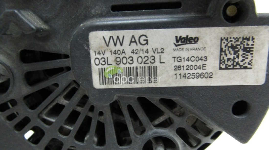 Alternator Original Audi A3 8V / Q3 8U / Q2 / A1 / TT / VW Amarok / Crafter - Cod: 03L903023L