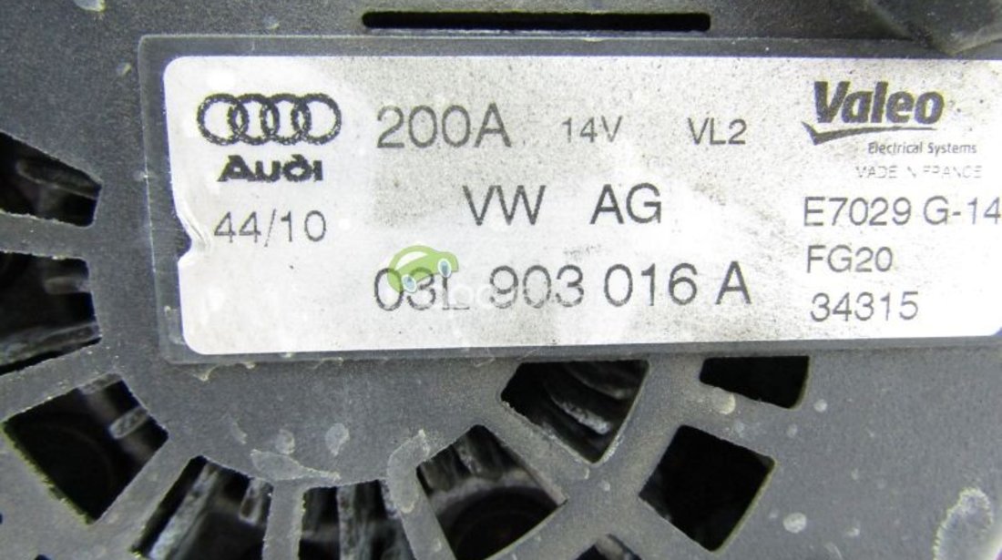 Alternator Original Audi A6 4G Non facelift 2.0 TDI - Cod: 03L903016A