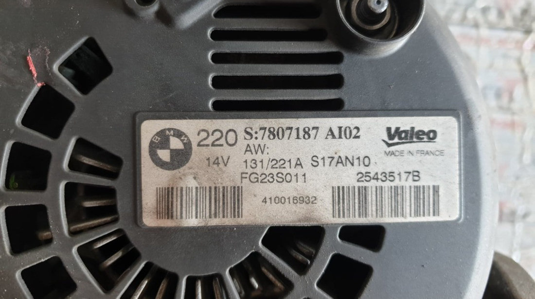 Alternator original BMW 5 GT (F07) 530d xDrive 3.0 258 cai cod piesa : 7807187