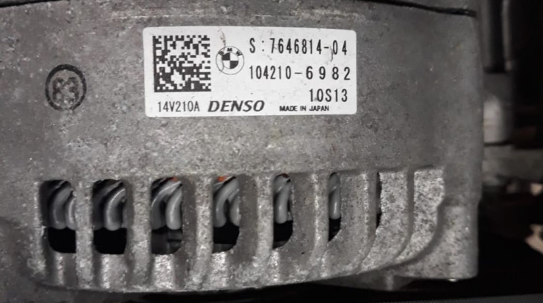 Alternator original Denso BMW X3 (F25) xDrive20d 2.0 190 cai cod piesa : 7646814