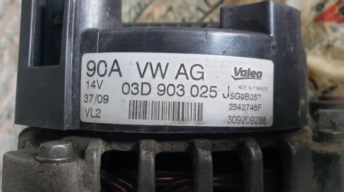 Alternator original Seat Ibiza IV 1.4 TSI 86 cai motor CGGB cod piesa : 03D903025J