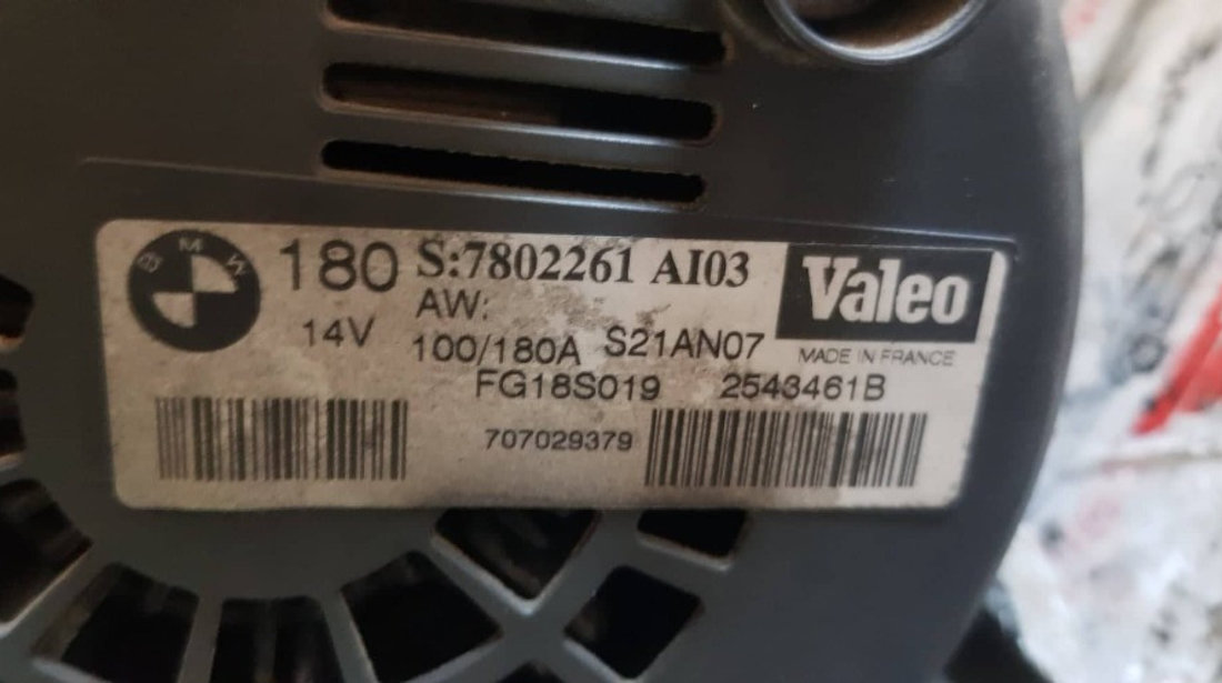 Alternator original Valeo 180A BMW seria 1 E82 118d 2.0 136 CP cod 7802261