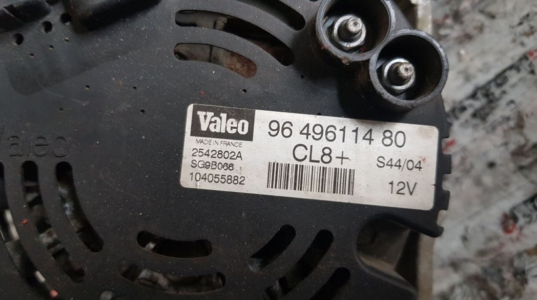 Alternator original Valeo 80A Citroen C5 II 2.0 16V 140 CP 9649611480