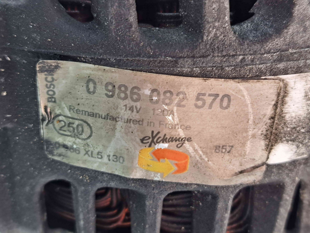 Alternator Peugeot 207 (WA) [Fabr 2006-2012] 0986082570/A612380A 1.6 Benz EP6C 1.6 Benz EP6C 77KW / 105CP