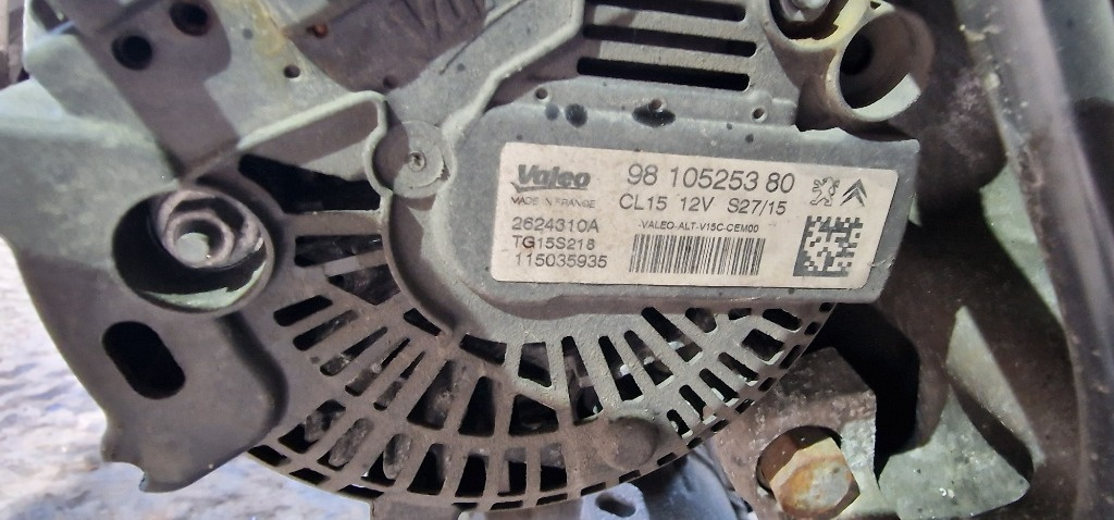 Alternator Peugeot 208 1.6HDI Euro 6 2016 cod 9810525380