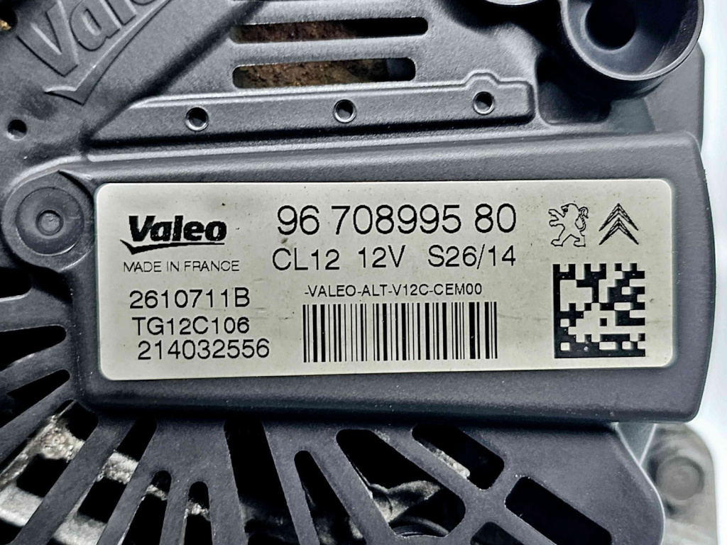 Alternator PEUGEOT 208 [Fabr 2012-prezent] 9670899580 1.2 Benz EB2 60KW / 82CP