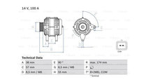 Alternator Renault GRAND SCENIC II (JM0/1_) 2004-2...