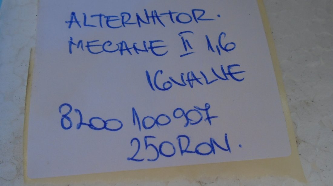 Alternator renault megane 2 1.6 16valve cod 8200100907