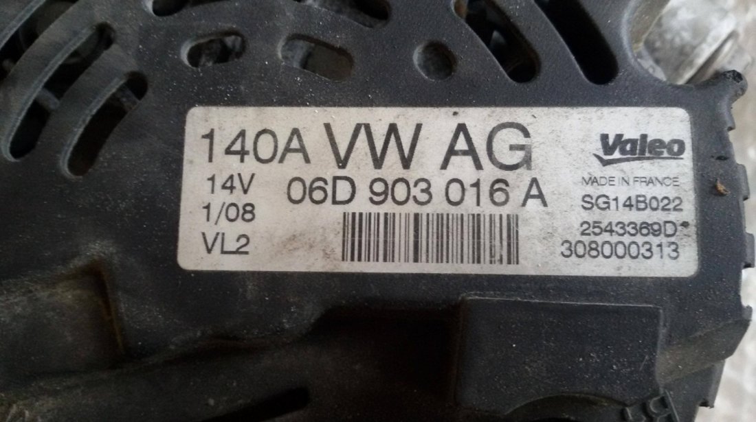 Alternator skoda octavia rs 1.8 tb bzb 2008 06d903016a