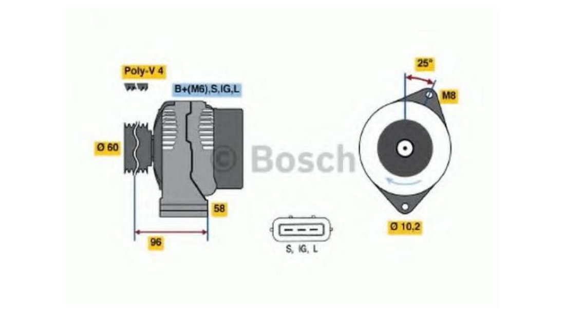 Alternator Toyota COROLLA (_E10_) 1991-1999 #2 0986040461