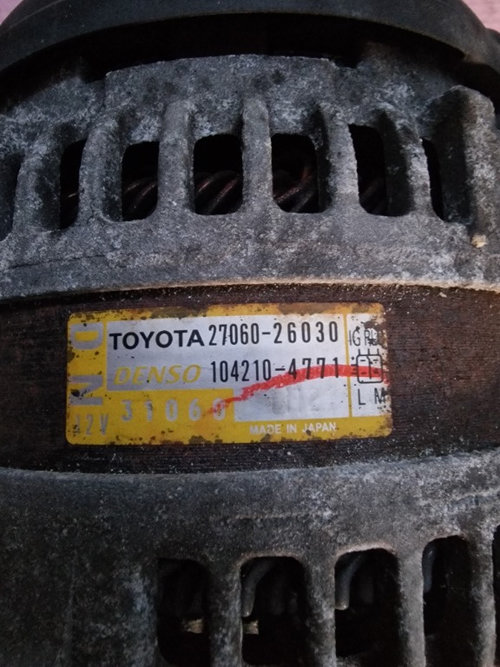 Alternator Toyota Rav 4 2.2D-CAT Lexus Is220 27060-26030