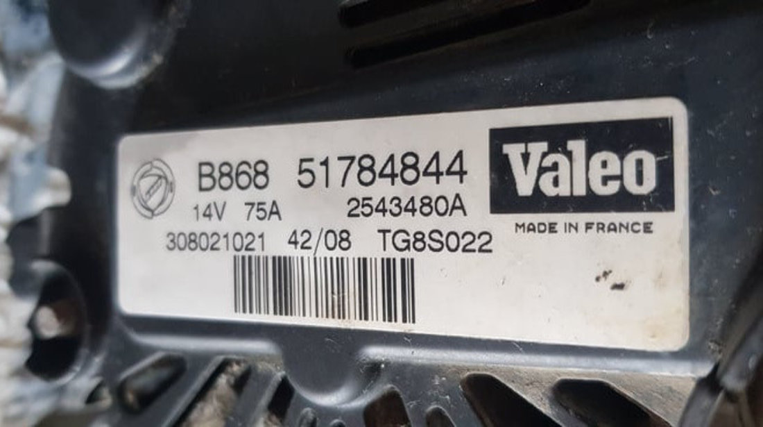 Alternator valeo ALFA ROMEO MiTo 1.3 MultiJet 90 CP cod 51784844