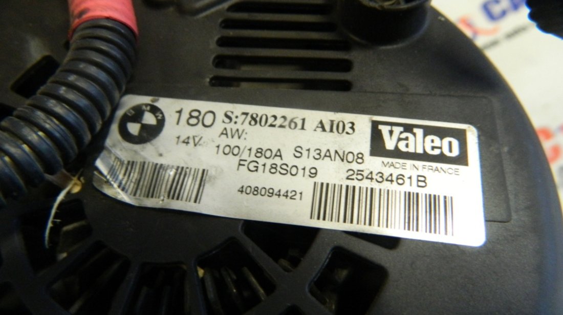 Alternator Valeo BMW Seria 3 E90 3.0 DD 14V 100/180A Cod: 7802261AI03 model 2012