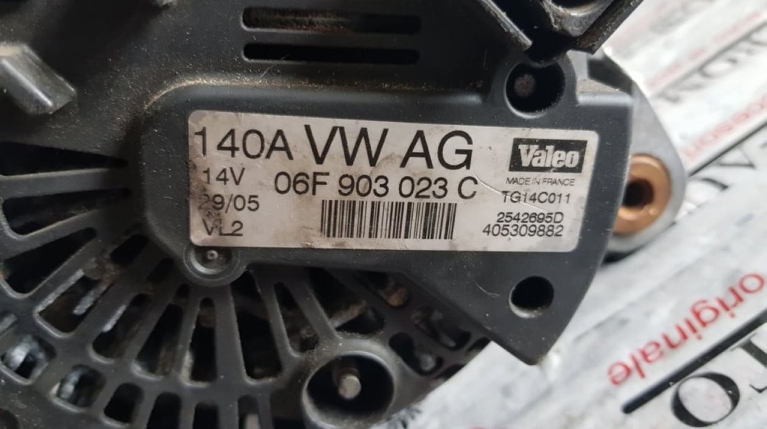 Alternator Valeo original 140A Audi A3 8P 1.6i 102cp 06f903023c