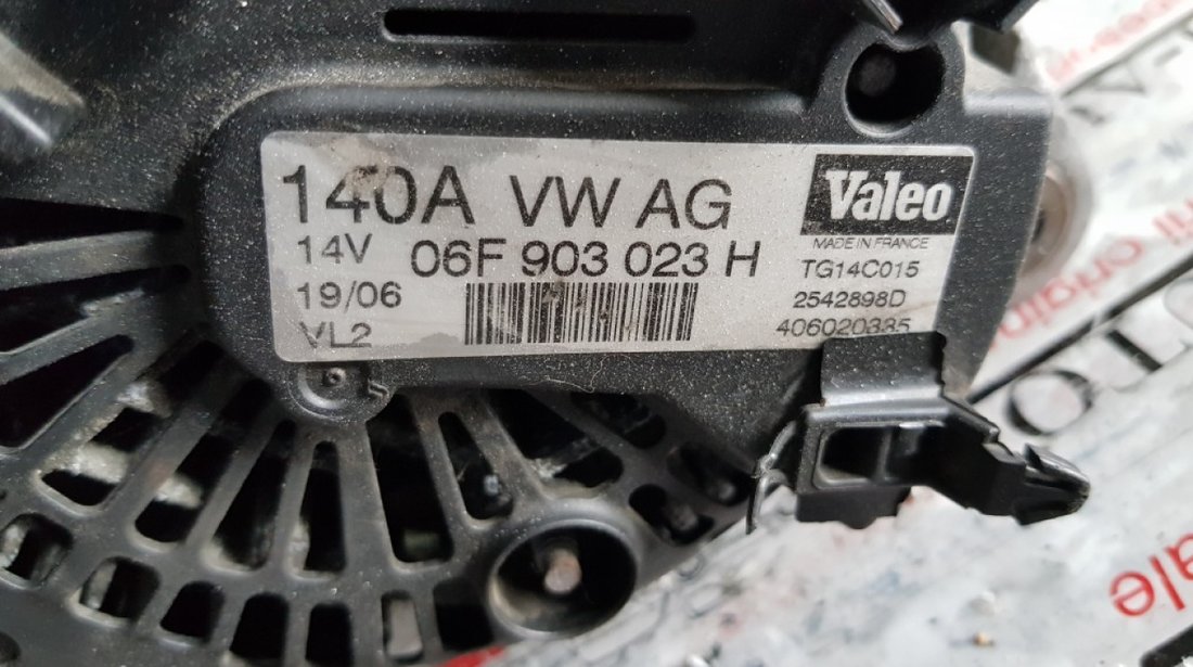 Alternator Valeo original 140A Audi A3 8P 1.6i 102cp 06f903023h