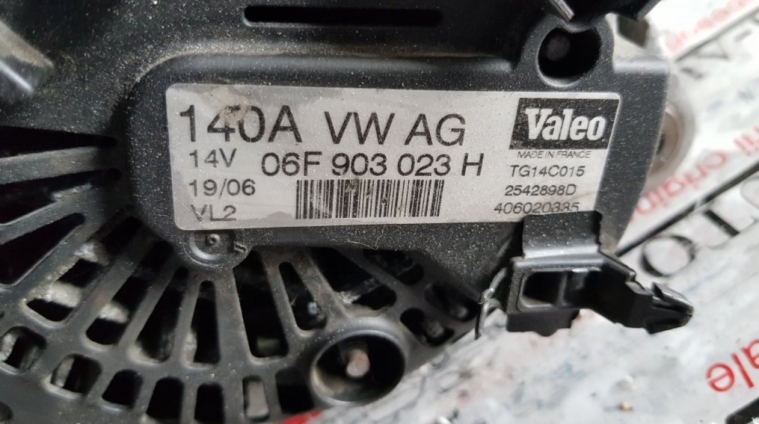 Alternator Valeo original 140A VW Jetta 5 1.6TDi 90 / 105cp 06f903023h