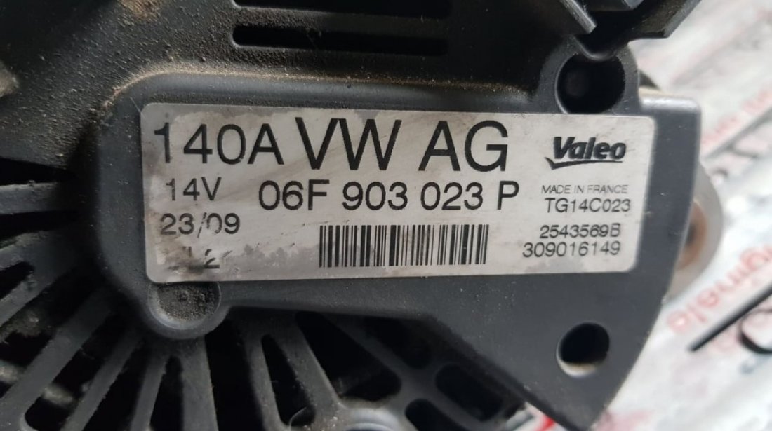 Alternator Valeo original 140A VW Passat CC 3.6FSi 4Motion 300cp 06f903023p