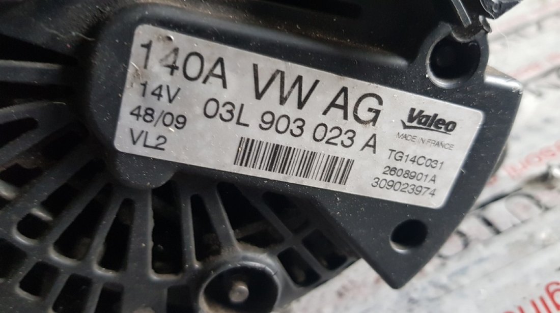 Alternator Valeo original 140A VW Tiguan 5N 2.0TDi 110/177cp 03L903023A