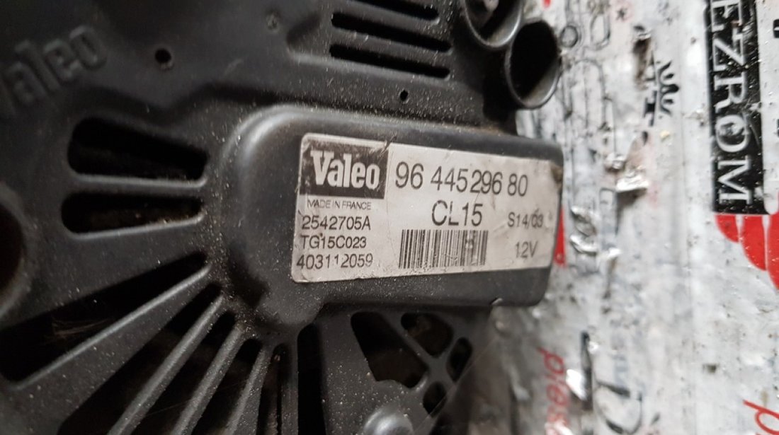 Alternator Valeo original 150A Citroen C1 1.4HDi 54cp 9644529680