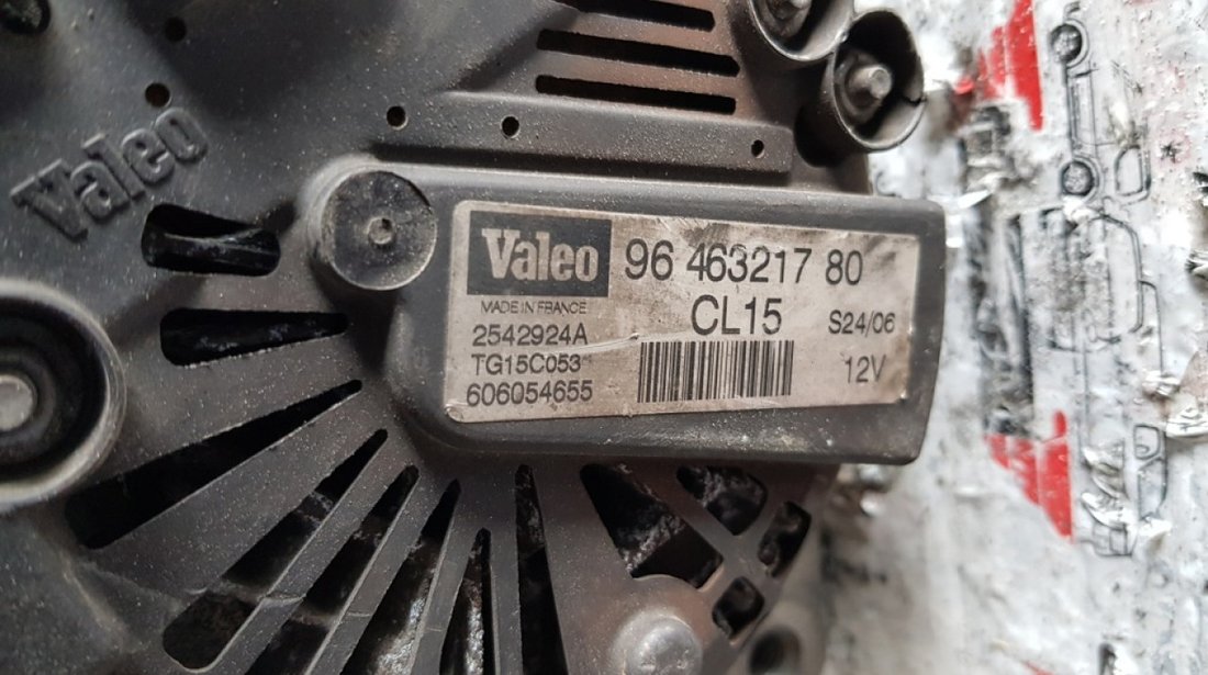 Alternator Valeo original 150A Citroen C3 1.4HDi 75cp 9646321780