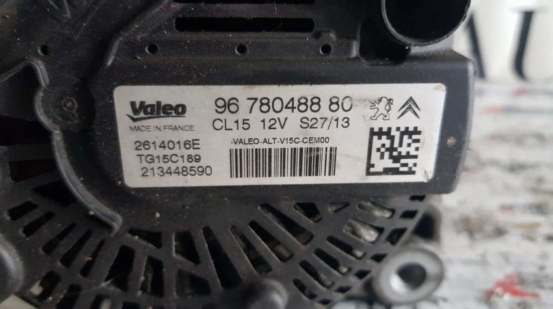 Alternator Valeo original 150A Citroen C3 II 1.6HDi 92/112/114cp 9678048880
