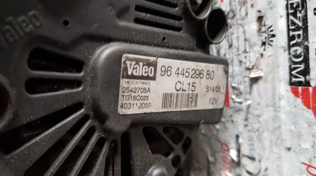 Alternator Valeo original 150A Peugeot 307 2.0i 16v 177cp 9644529680