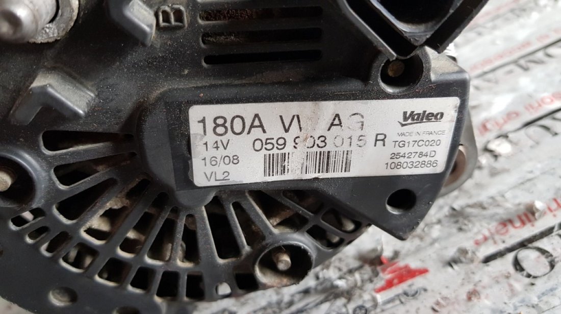 Alternator Valeo original 180A VW Touareg 7L 3.0TDi v6 225/240cp 059903015R