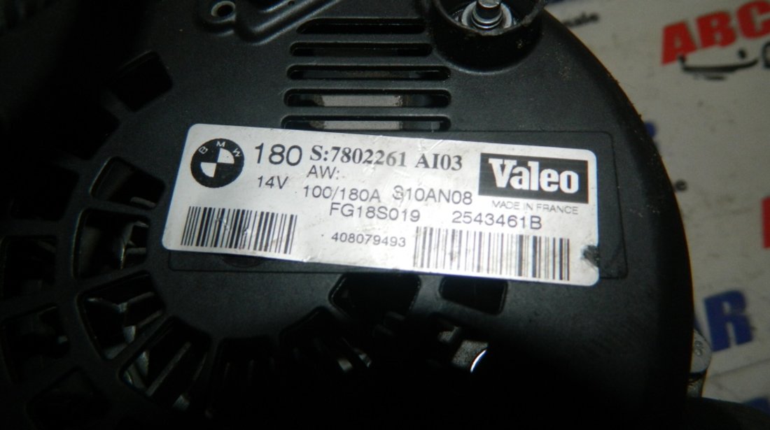 Alternator Valeo Seria 3 E90 14V 100/180A Cod: 7802261AI03 model 2009