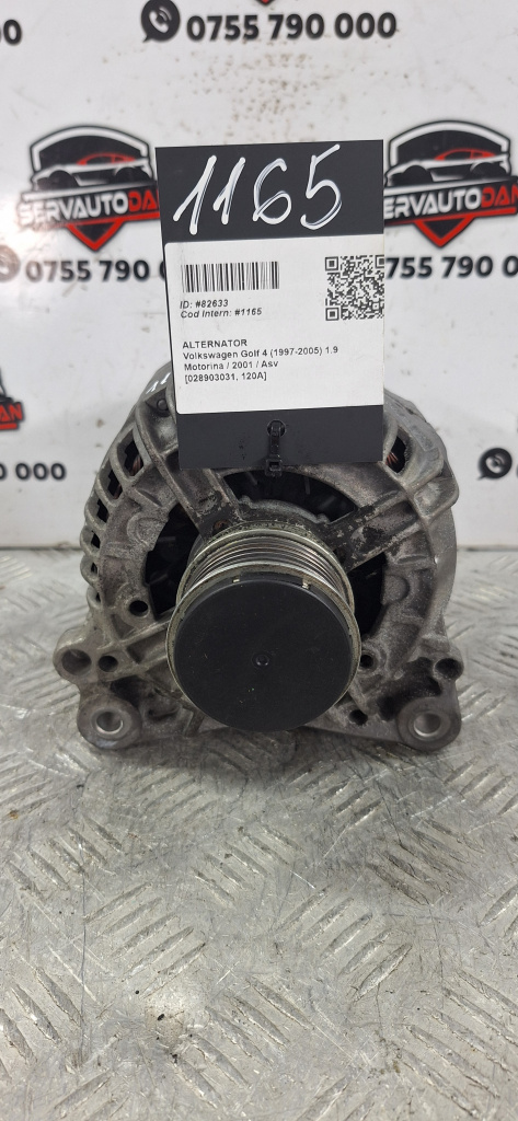 Alternator Volkswagen Golf 4 (1997-2005) 1.9 Motorina 2001, 028903031 / 120A