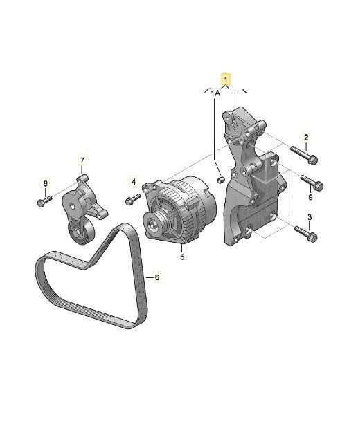 Alternator Volkswagen Golf 5 (1K1) [Fabr 2004-2008] 06F903023F 2.0 TDI BKD 103 KW / 140CP