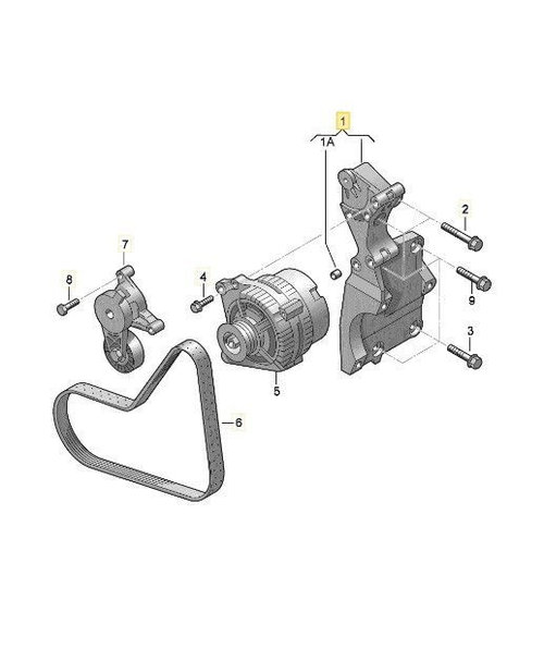 Alternator Volkswagen Golf 5 (1K1) [Fabr 2004-2008] 06F903023F 2.0 TDI BKD 103 KW / 140CP