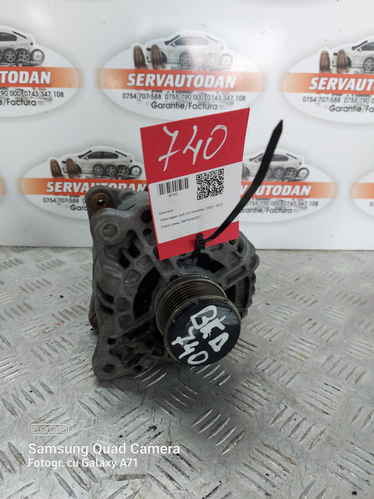 Alternator Volkswagen Golf 5 (2004-2009) 2.0 Motorina 2007, 06F903023F / 140AMP