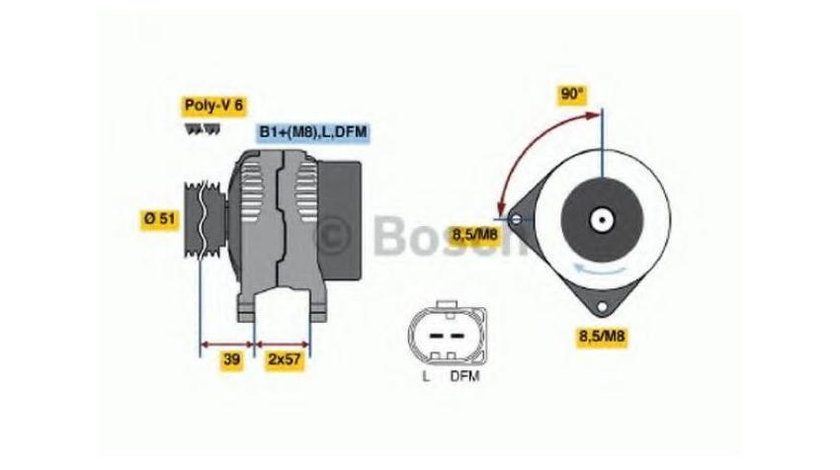 Alternator Volkswagen VW GOLF PLUS (5M1, 521) 2005-2013 #2 0124325044