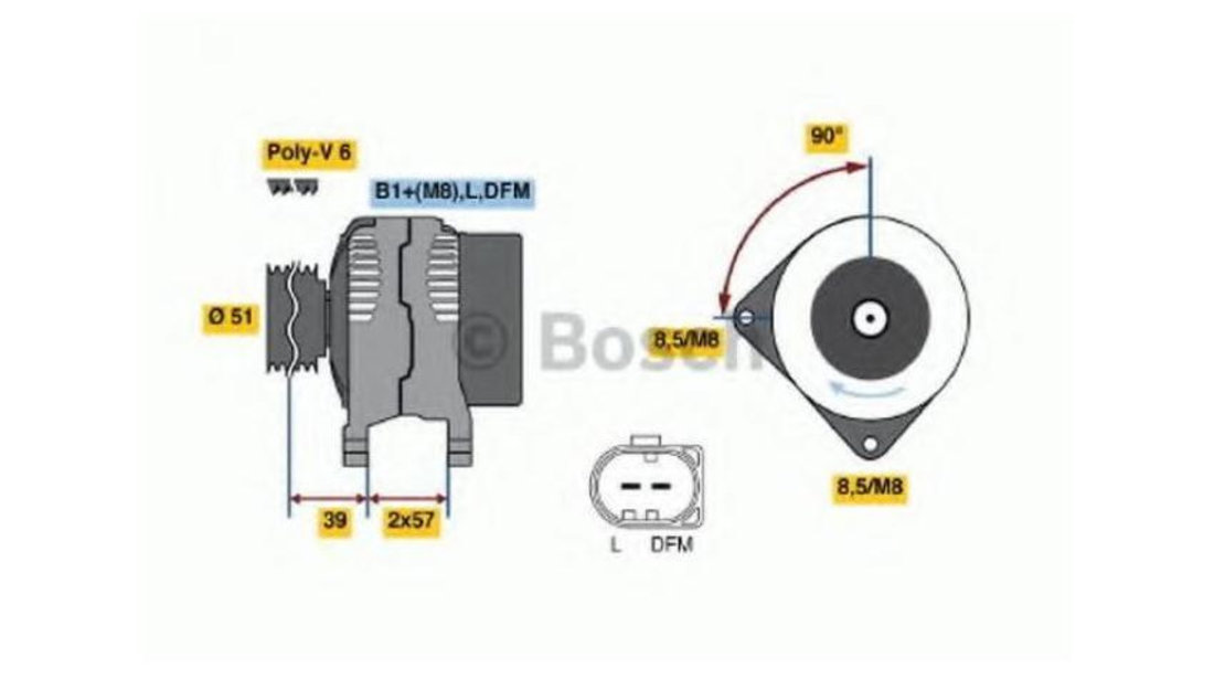 Alternator Volkswagen VW TOURAN (1T1, 1T2) 2003-2010 #2 0124325044